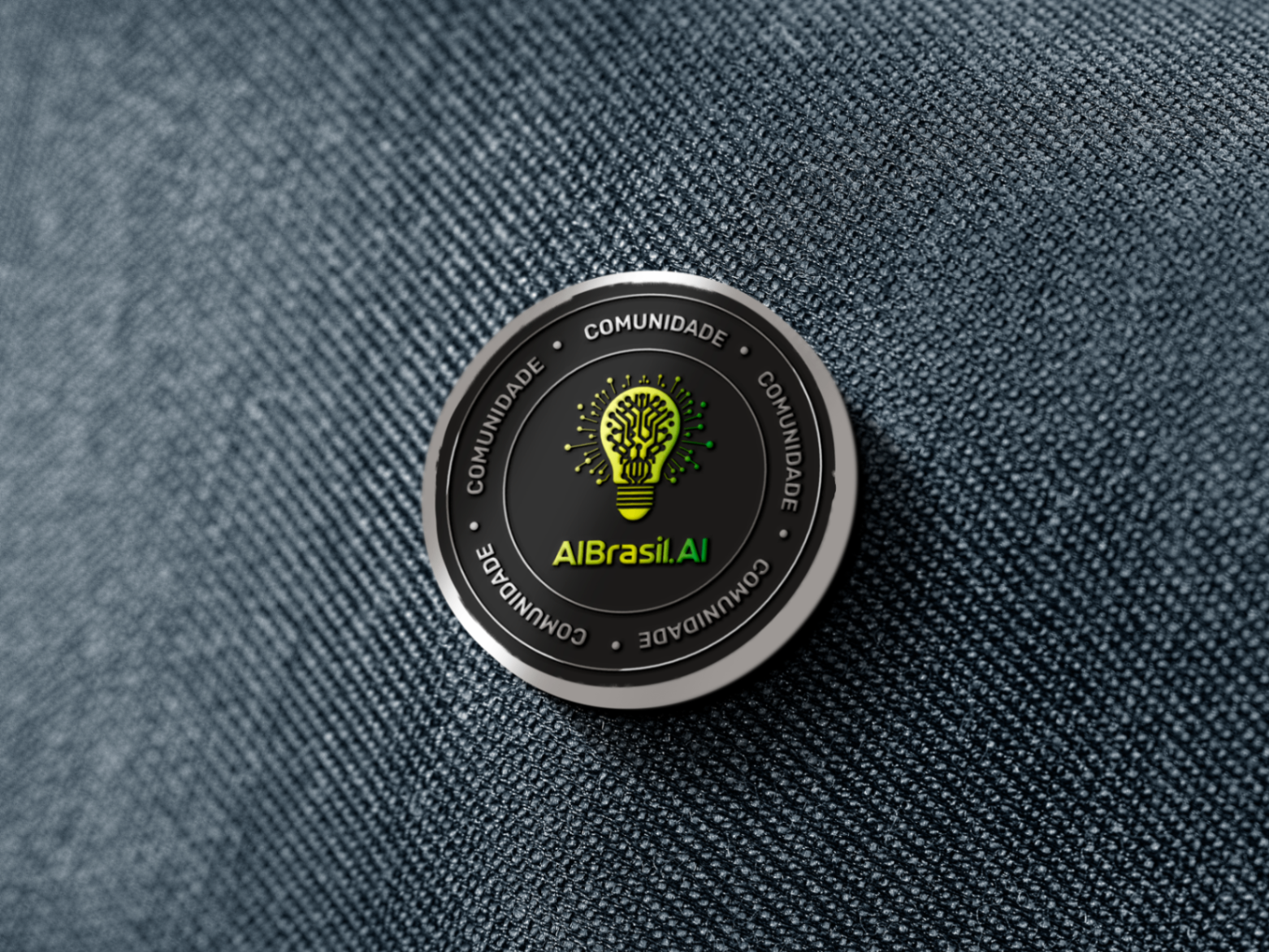 Pin metálico Comunidade AI Brasil