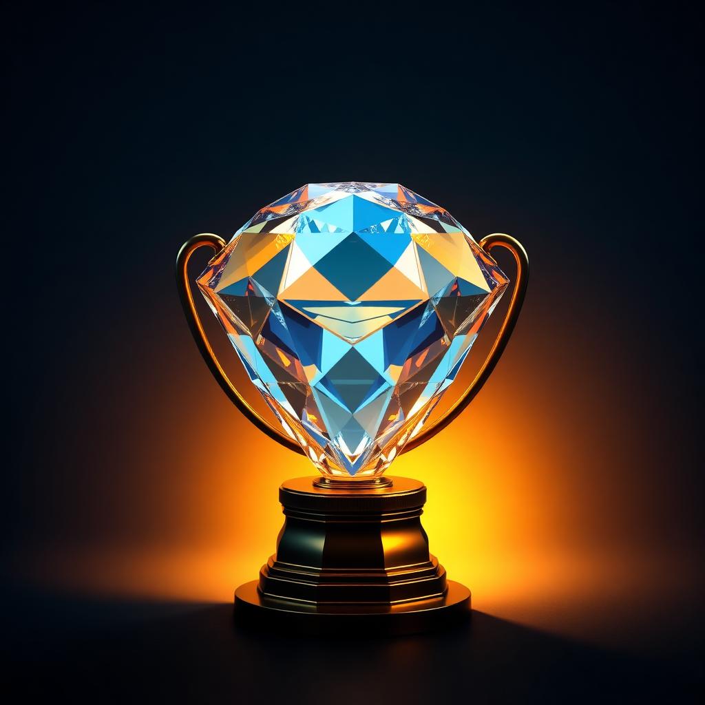 Troféu de diamante do topo da trilha